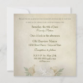 Uitnodiging tot het uitzenden van weduwen - Floral (Achterkant)