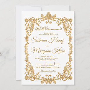 Uitnodiging tot het uitzenden van witte en goudgre