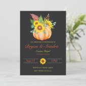 Uitnodiging tot het uitzenden van zonnebloemen en  (Staand voorkant)