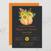 Uitnodiging tot het uitzenden van zonnebloemen en  (Voorkant / Achterkant)