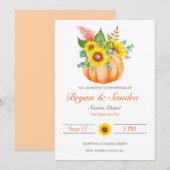 Uitnodiging tot het uitzenden van zonnebloemen en  (Voorkant / Achterkant)