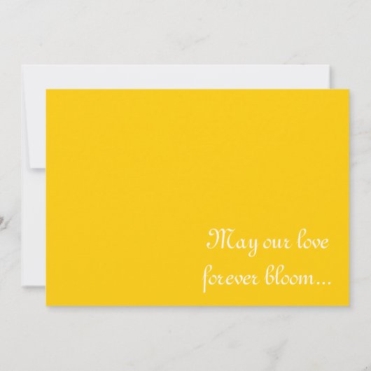 Uitnodiging tot het uitzenden van zonnebloemen en (Achterkant)