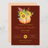 Uitnodiging tot het uitzenden van zonnebloemen en  (Voorkant / Achterkant)