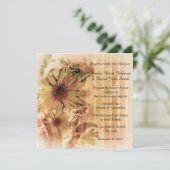  uitnodiging tot het uitzenden van zonnebloempjes (Staand voorkant)