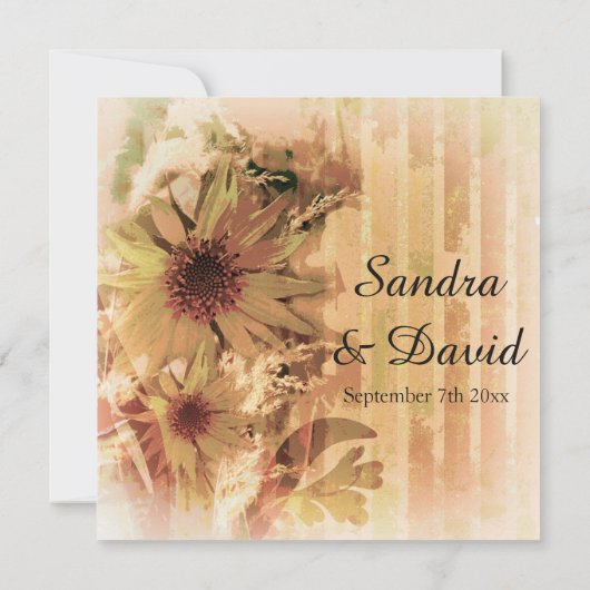  uitnodiging tot het uitzenden van zonnebloempjes (Achterkant)