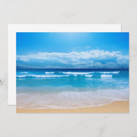 Uitnodiging tot het Uitzicht van de tropische ocea (Voorkant / Achterkant)