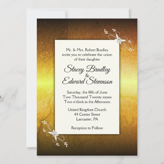 Uitnodiging tot het verbranden van Yellow Haze Wed (Voorkant)