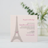 Uitnodiging tot het Verloving van de Eiffeltoren v (Staand voorkant)