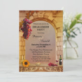 Uitnodiging tot het Verloving van wijnsteenwijn (Staand voorkant)