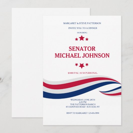 Uitnodiging tot het verstrekken van politieke midd (Voorkant / Achterkant)