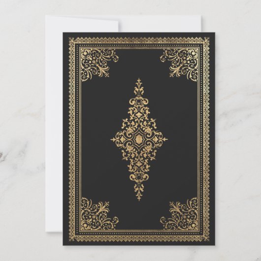 uitnodiging tot het Victoriaans huwelijk van Goth (Achterkant)