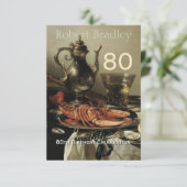 uitnodiging tot het vieren van de 80e verjaardag  (Staand voorkant)