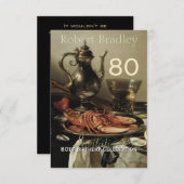 uitnodiging tot het vieren van de 80e verjaardag  (Voorkant / Achterkant)