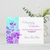 Uitnodiging tot het vieren van Jubileum (paars) (Staand voorkant)