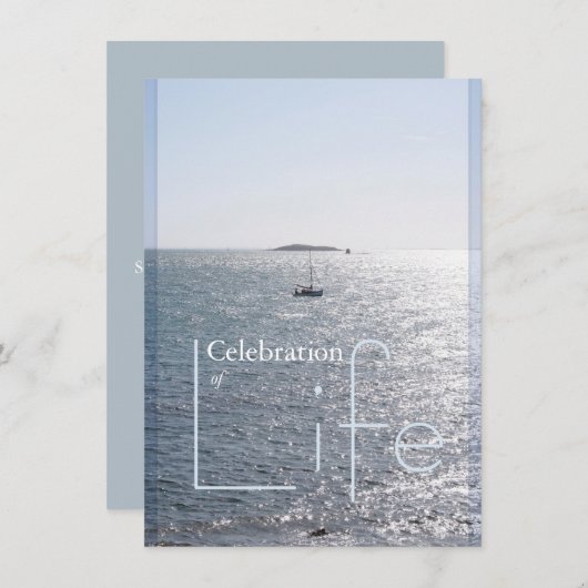 Uitnodiging tot het vieren van Life Seascape 2 (Voorkant / Achterkant)