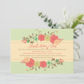 Uitnodiging tot het vieren van moederdag (Staand voorkant)