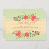 Uitnodiging tot het vieren van moederdag (Voorkant / Achterkant)