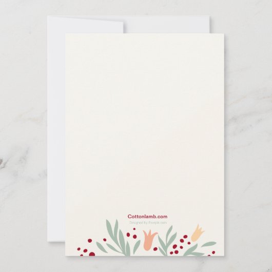 Uitnodiging tot het vieren van moederdag (Achterkant)