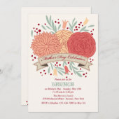 Uitnodiging tot het vieren van moederdag (Voorkant / Achterkant)