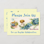  uitnodiging tot het vieren van paasfeest (Voorkant / Achterkant)