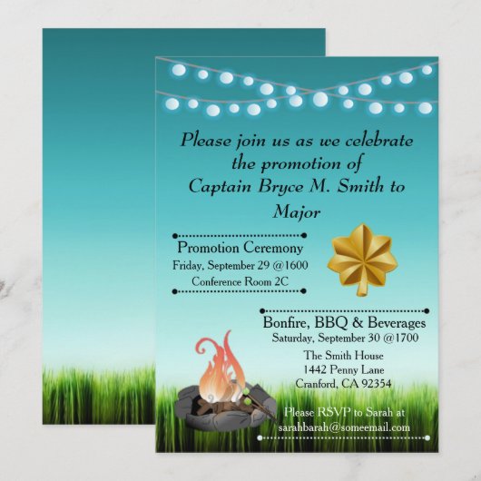 Uitnodiging tot het vieren van promotiecampagnes (Voorkant / Achterkant)