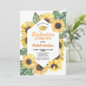 Uitnodiging tot het vieren van zonnebloempitten (Staand voorkant)