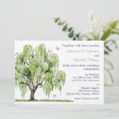 Uitnodiging tot het wekken van wilde bruiloft (Staand voorkant)