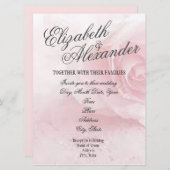 Uitnodiging tot het zachte roze weddenschap (Voorkant / Achterkant)