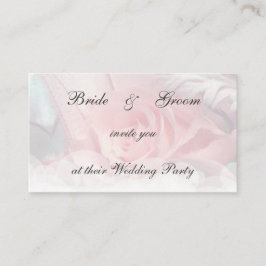 Uitnodiging tot het zachte roze weddenschap informatiekaartje