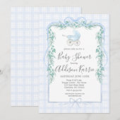 Uitnodiging tot het Zuidelijke baby van Preppy bab (Voorkant / Achterkant)