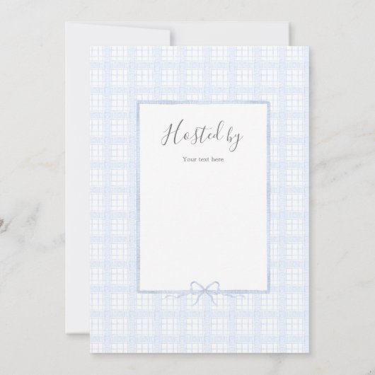 Uitnodiging tot het Zuidelijke baby van Preppy bab (Achterkant)