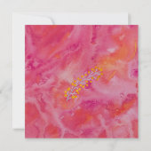 Uitnodiging tot hete kleuren-Romantische bruiloft (Achterkant)