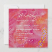 Uitnodiging tot hete kleuren-Romantische bruiloft (Voorkant)