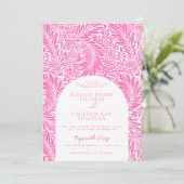 Uitnodiging tot hete roze botanische en Florale br (Staand voorkant)