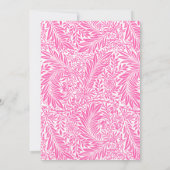 Uitnodiging tot hete roze botanische en Florale br (Achterkant)