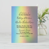 Uitnodiging tot holografisch huwelijk (Staand voorkant)