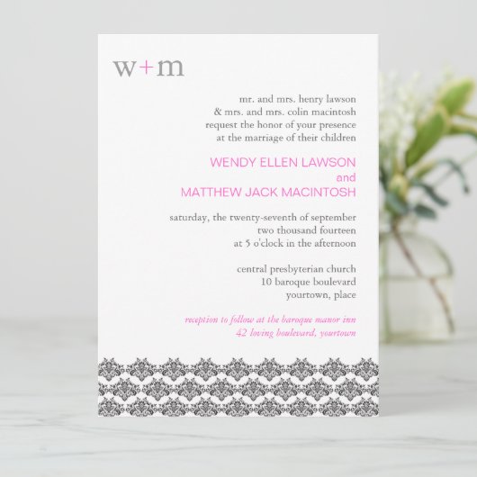 Uitnodiging tot homohuwelijk (Staand voorkant)