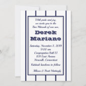 Uitnodiging tot honkbal Pinstripes (Voorkant)