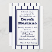 Uitnodiging tot honkbal Pinstripes (Voorkant / Achterkant)