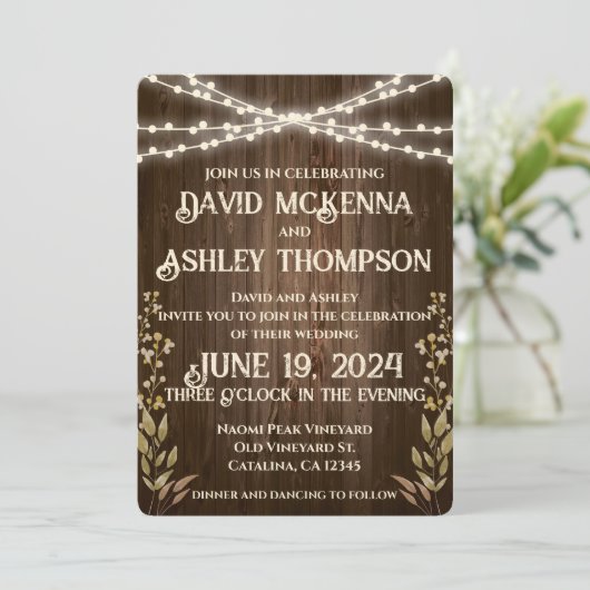 Uitnodiging tot huwelijk (Staand voorkant)