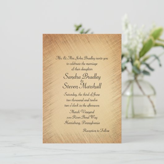 Uitnodiging tot huwelijk (Staand voorkant)