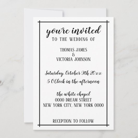 Uitnodiging tot huwelijk (Voorkant)