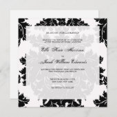 Uitnodiging tot  huwelijk : DAMASK (Voorkant / Achterkant)