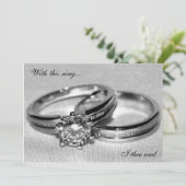 Uitnodiging tot huwelijk diamanten bruiloft (Staand voorkant)