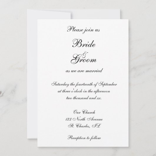 Uitnodiging tot huwelijk diamanten bruiloft (Achterkant)