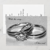 Uitnodiging tot huwelijk diamanten bruiloft (Voorkant / Achterkant)