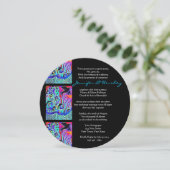 Uitnodiging tot huwelijk - Dove of Peace Ebony - R (Staand voorkant)