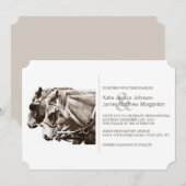 Uitnodiging tot huwelijk in klassieke vorm (Voorkant / Achterkant)