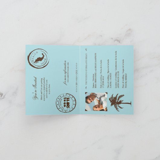 Uitnodiging tot huwelijk in Mexico (Binnen)