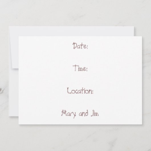 Uitnodiging tot huwelijk in Rustic: Hitler: Paarde (Achterkant)